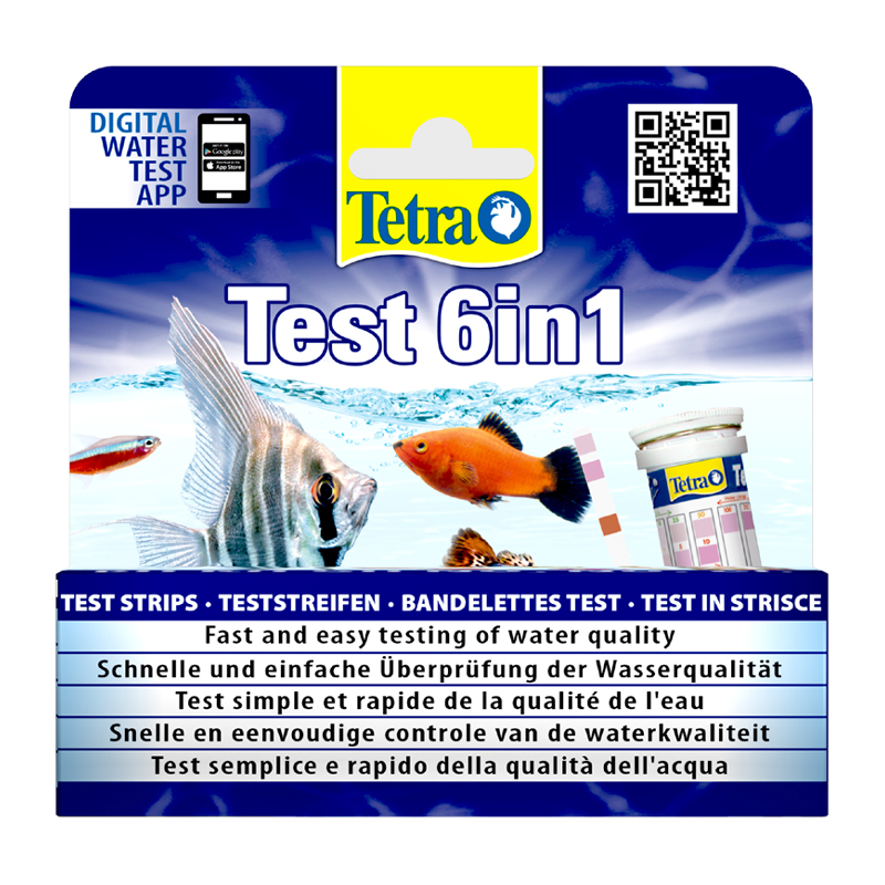 Т0039105 Тест ТЕСТ "6 в 1 GH, KH, NO2, NO3,PH,CL2" 25 шт. 175488 TETRA 