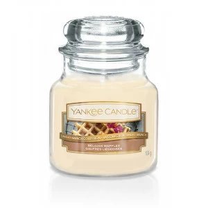 Свеча маленькая в стеклянной банке "Бельгийские вафли" 104гр 25-45 часов YANKEE CANDLE  267886 Белый