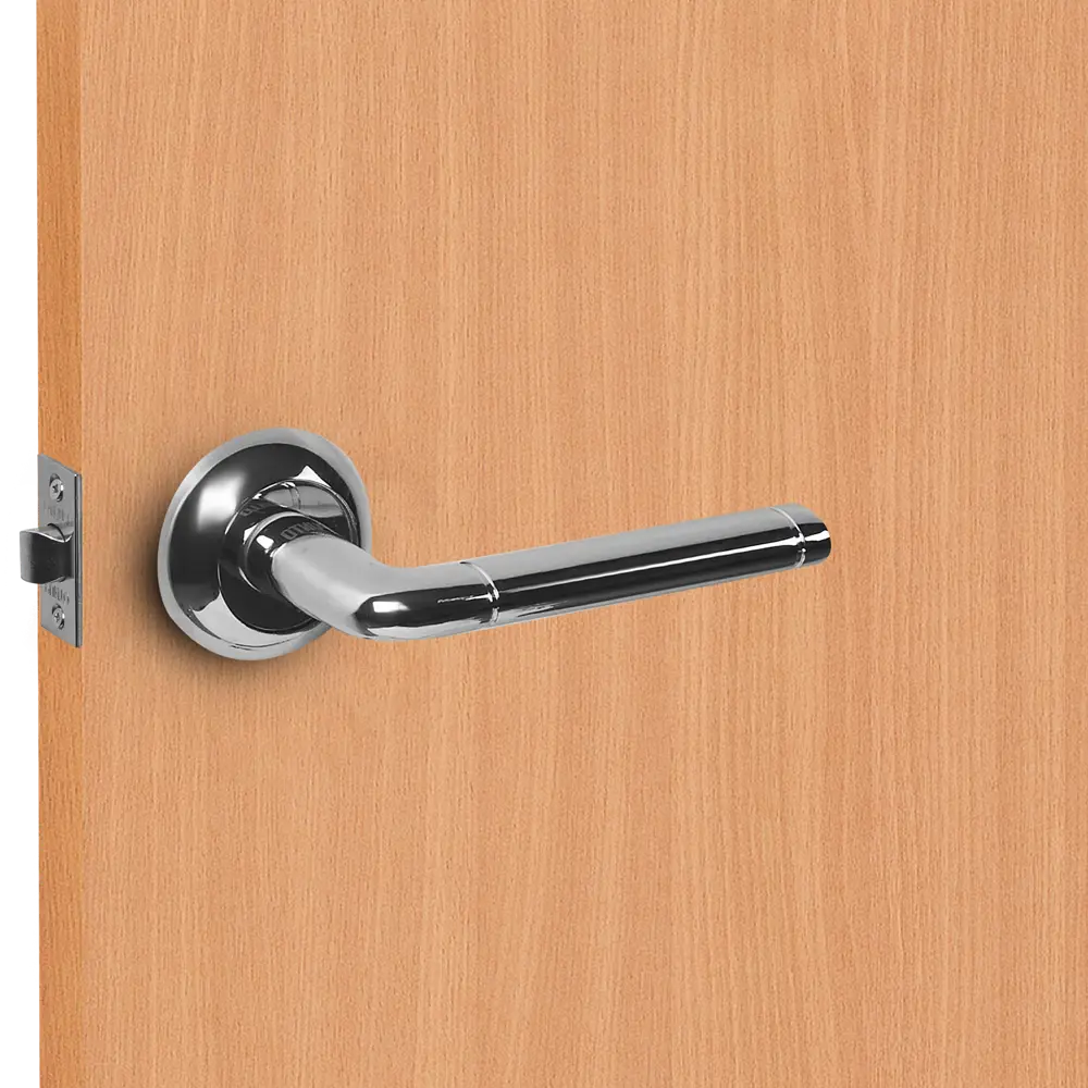 Дверные ручки Punto Rex без запирания комплект цвет хром STLM-2037539 - Вид №5