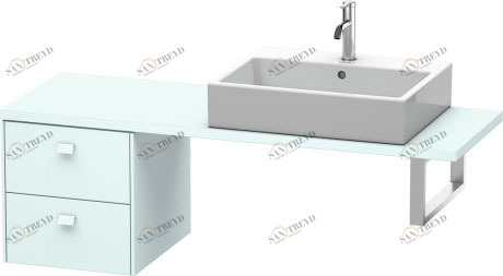 BR512600909 Brioso Шкафчик для компактной консоли Светло-голубой матовый декор Duravit