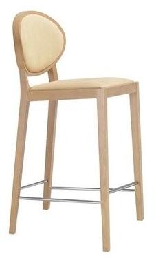 Andreu World Стул высокий, обитый буком, со спинкой Zarina Bq1722 / bq1730 - Вид №3