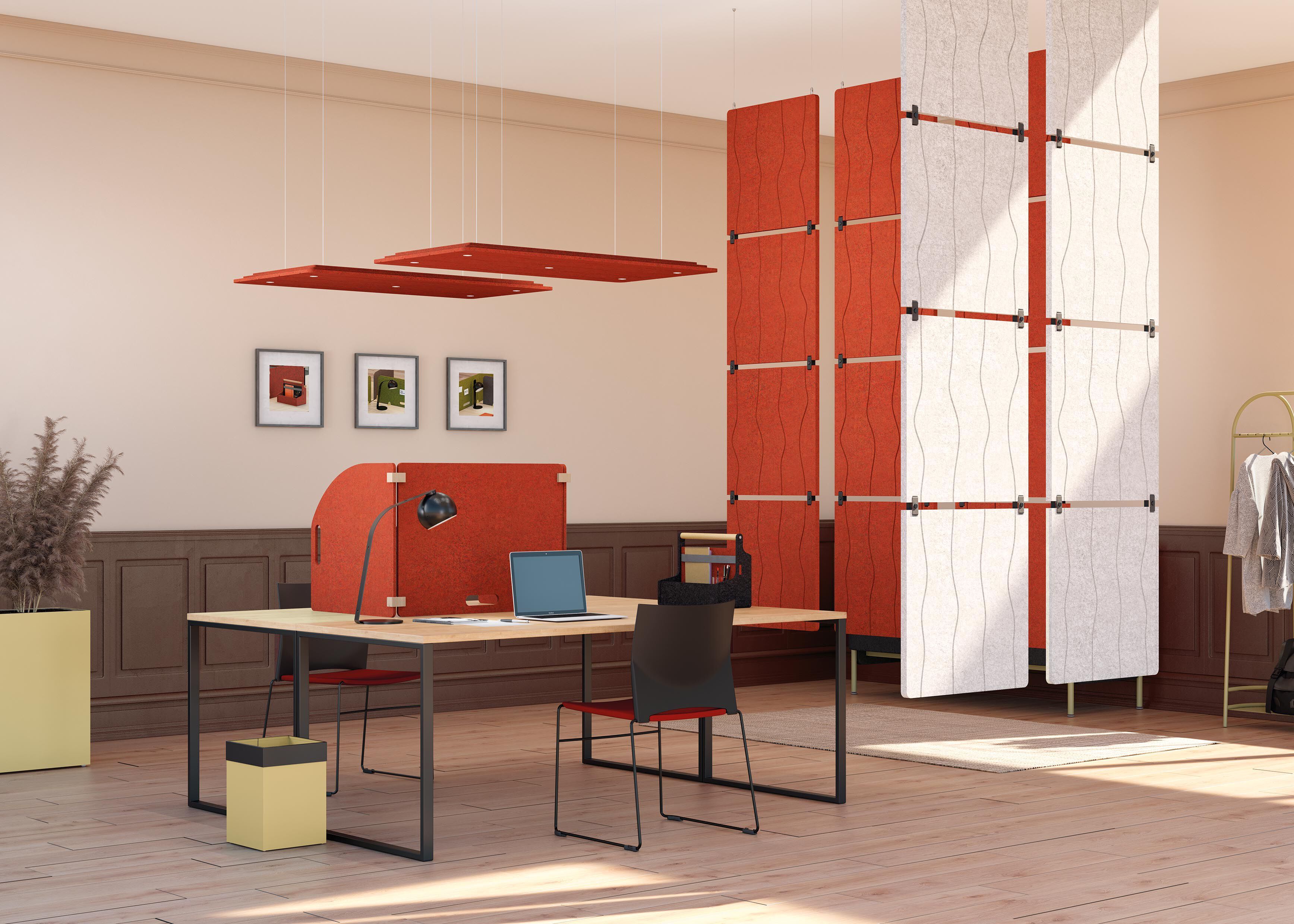 Рециркулированный ПЭТ подвесной звукопоглощающий офисный перегородка Manade Swell ARCH-00128371 - Вид №1