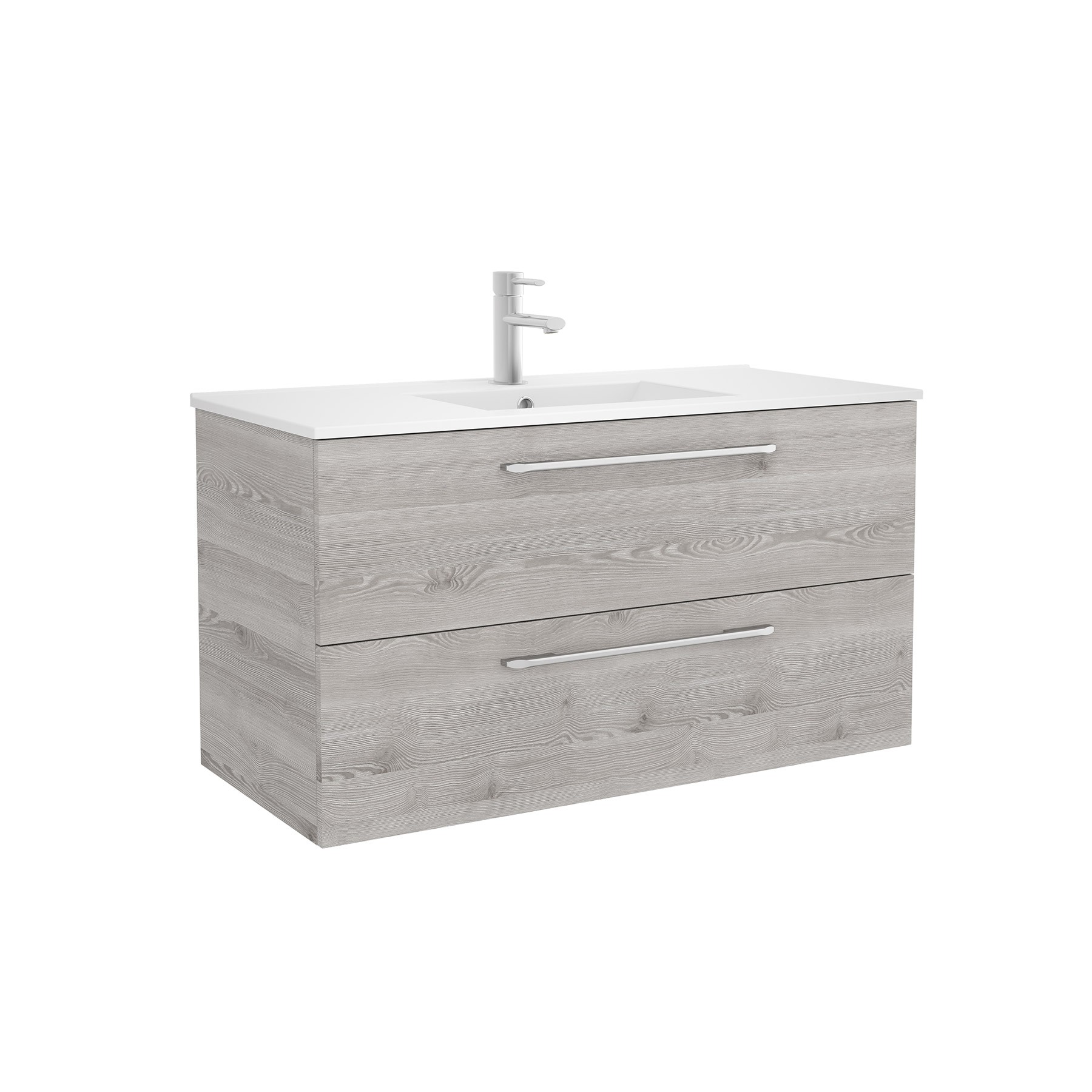 26581 SALGAR Мебель для умывальника FUSSION CHROME 1000 2 ящика BAY PINE 997 x 540 x 450 мм Лавровая сосна - Вид №1