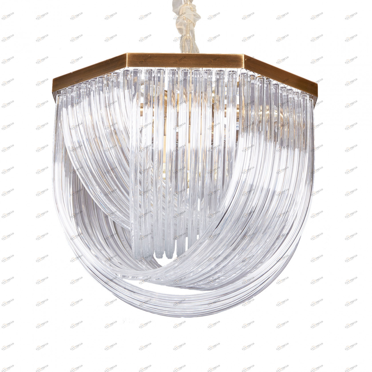 Подвесной светильник Murano L9 brass от Delight Collection A001 L9 DELIGHT COLLECTION ДИЗАЙНЕРСКИЕ 243938 Прозрачный;золото 