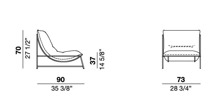 Съемное садовое кресло из ткани Désirée divani Rito ARCH-00115616 - Вид №5