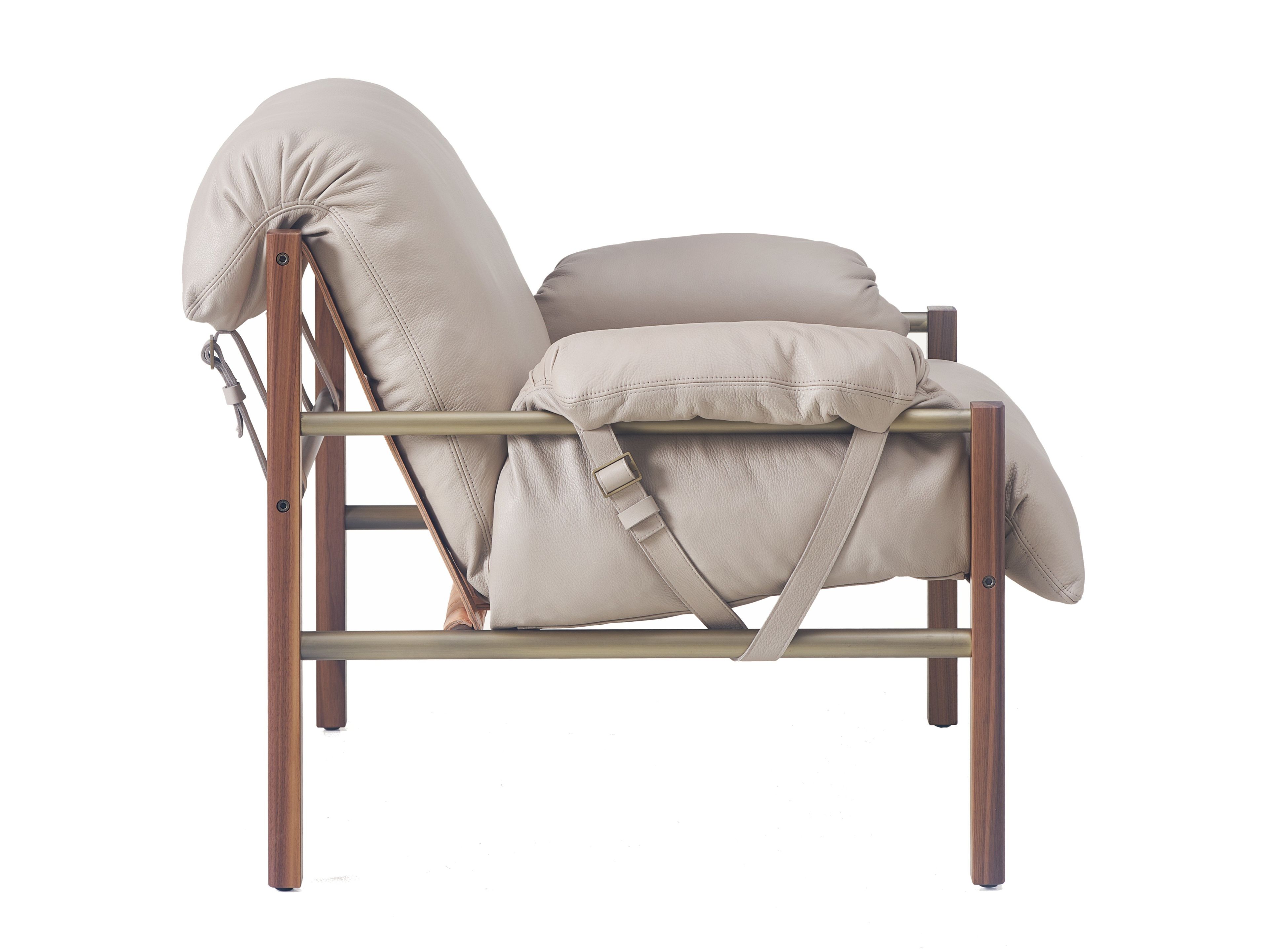 Кожаное клубное кресло с подлокотниками BassamFellows Слинг ARCH-00103401 - Вид №16