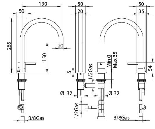 750720PN01LW Смеситель Bandini Ice Cube Santreyd - Вид №1