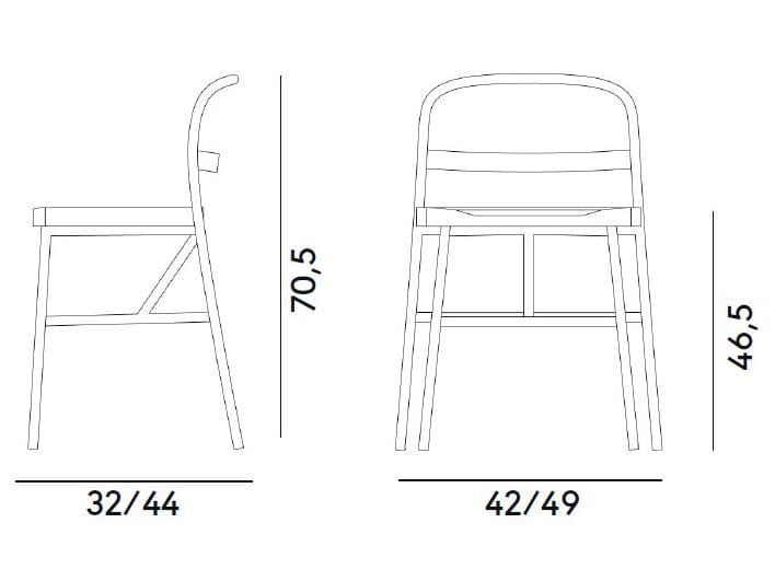 Стул из стали и ясеня Billiani Puccio ARCH-00101297 - Вид №6