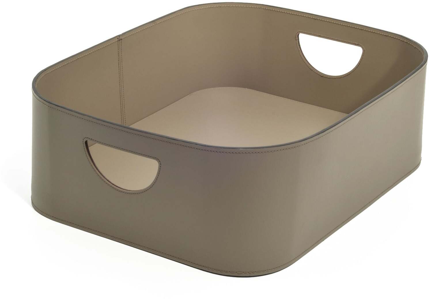 Большая коробка Rio - 46X42,5XH20 см / регенерированная кожа_черный