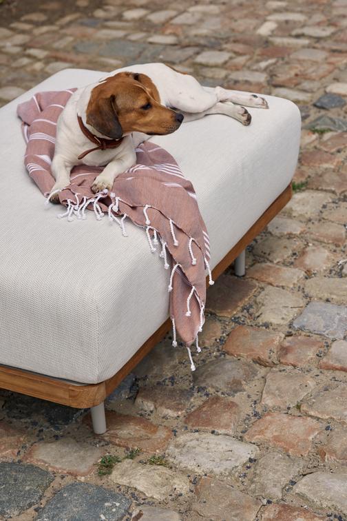 MNST258 Большая подставка для ног / подставка для отдыха кремень teak Manutti Flex - Вид №3