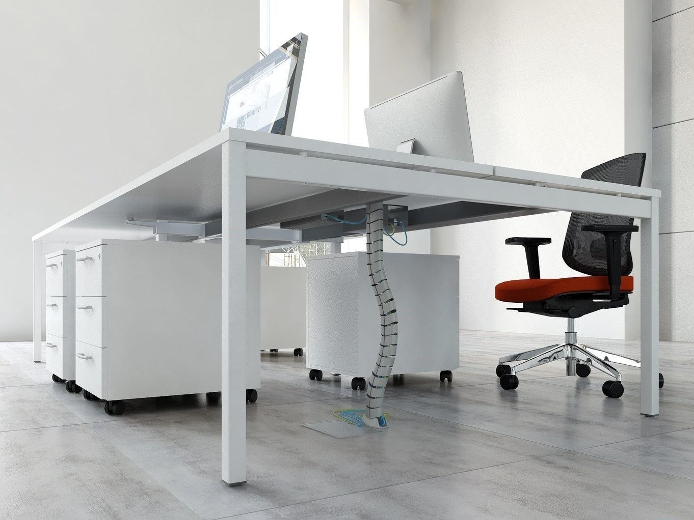 Множественный рабочий стол с звукопоглощающими перегородками MDD Ogi ARCH-00037311 - Вид №2