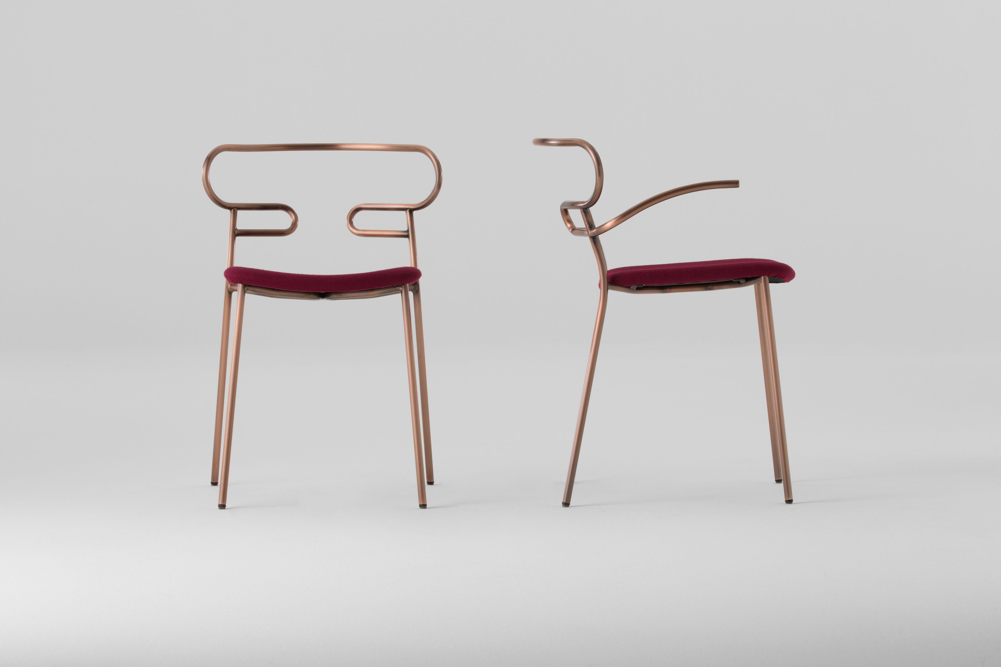 Металлический стул для ресторана с подлокотниками со встроенной подушкой TrabA' Генуя ARCH-00107492 - Вид №2