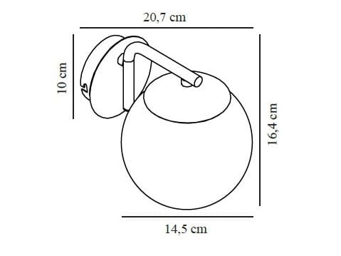 Настенный светильник из дутого стекла и металла Nordlux Grant ARCH-00116584 - Вид №5