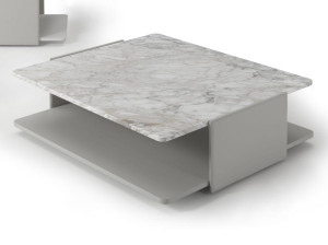 Мраморный квадратный низкий журнальный столик