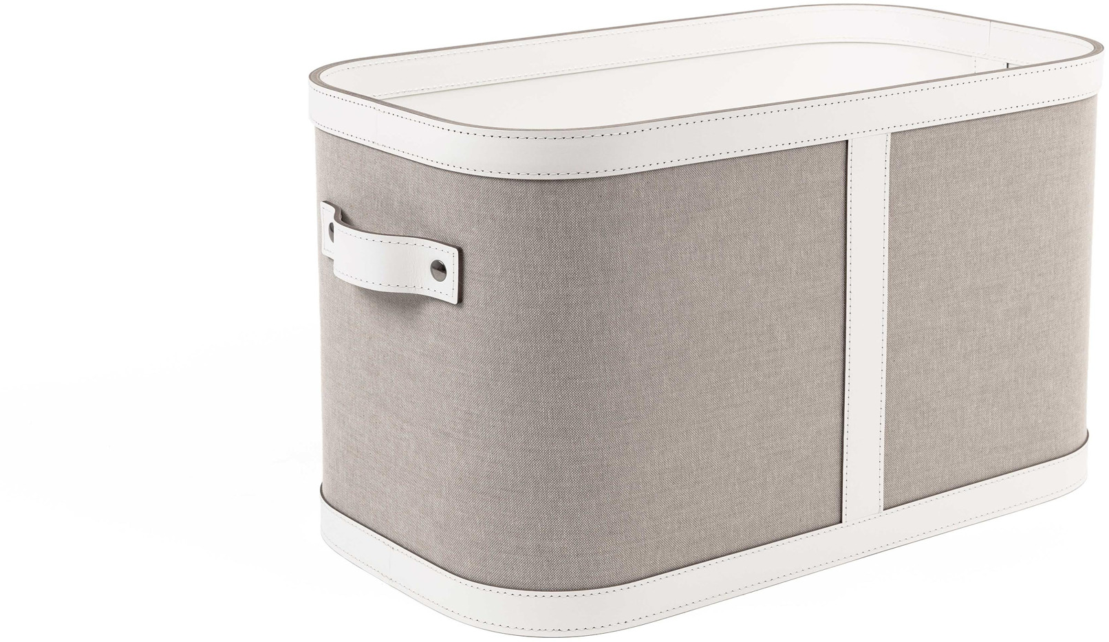 Маленькая корзинка Penelope с ручками - 45X25XH25 см / регенерированная кожа_манго