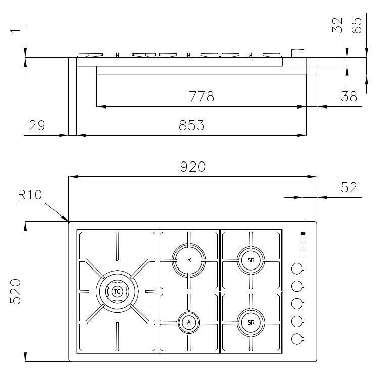 7257032 Варочная панель S4000 7257032 Fosterspa  - Вид №1