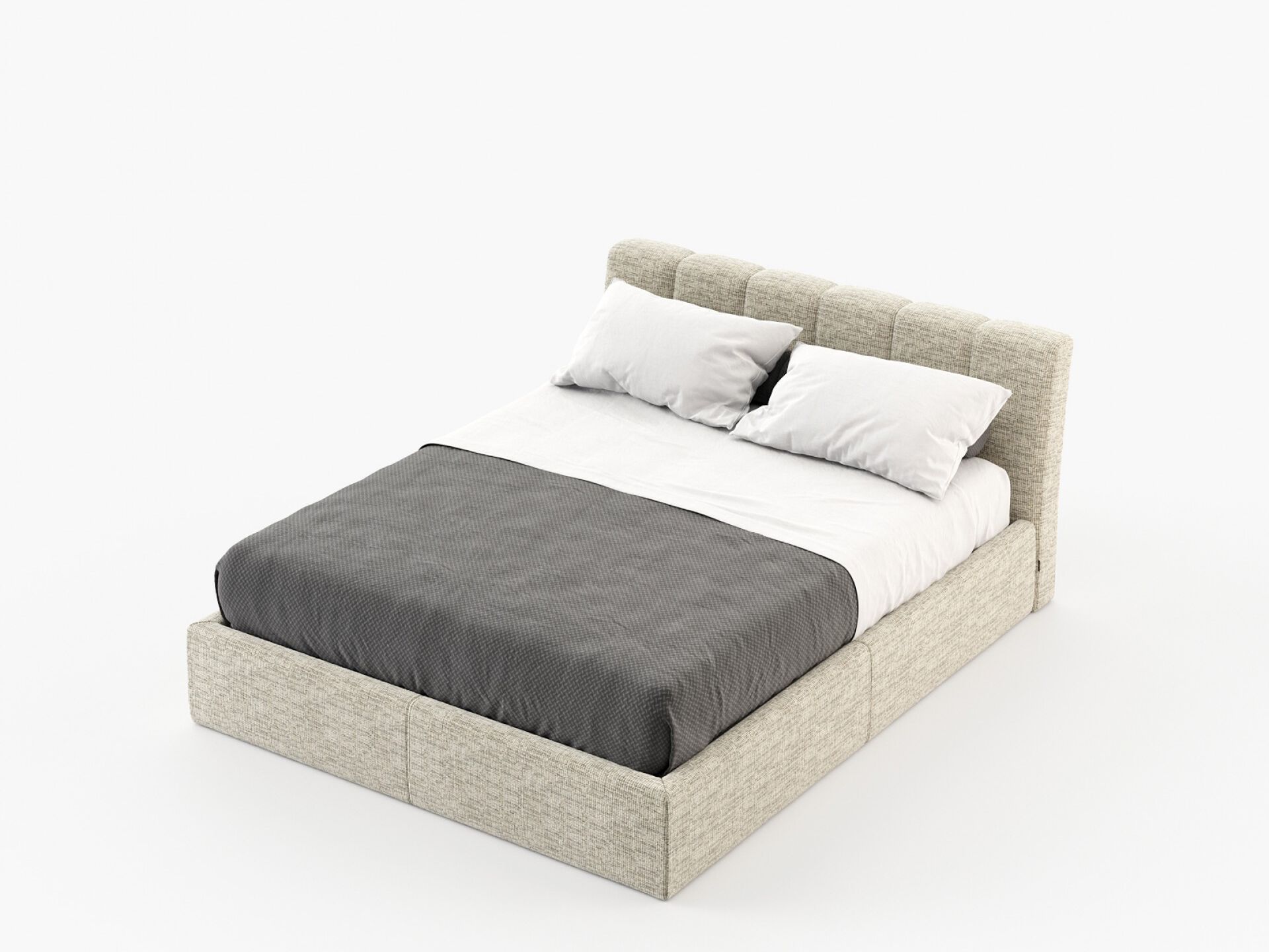 Двуспальная кровать из ткани с мягким изголовьем Laskasas ARCH-00031330 - Вид №3