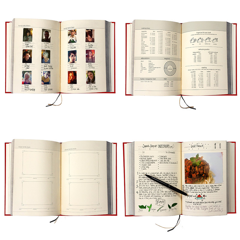SK MYRECIPES1 Семейная кулинарная книга my family красная Suck UK  - Вид №3