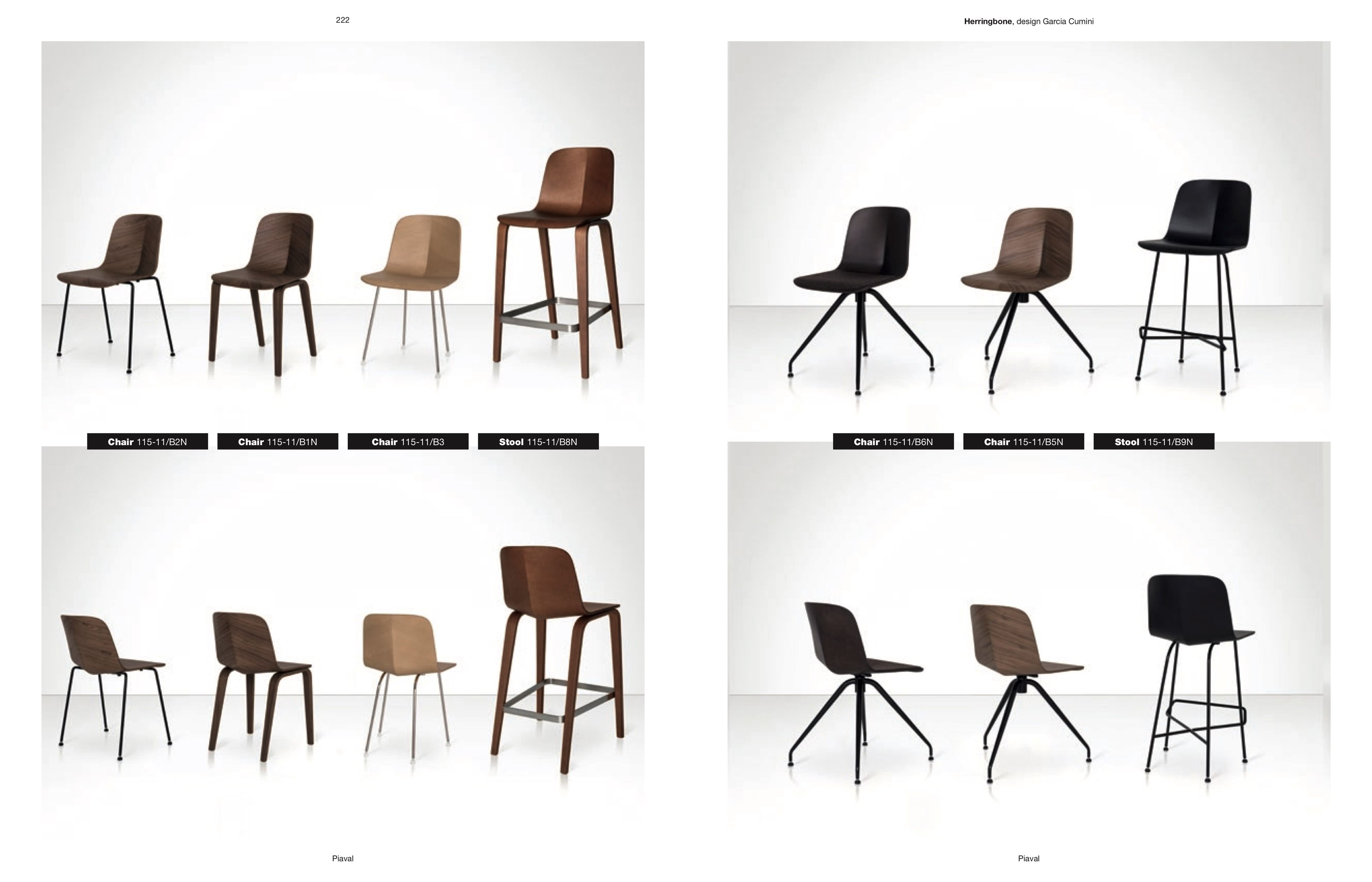 Стул из стали и дерева PIAVAL Herringbone-Contract ARCH-00056875 - Вид №5