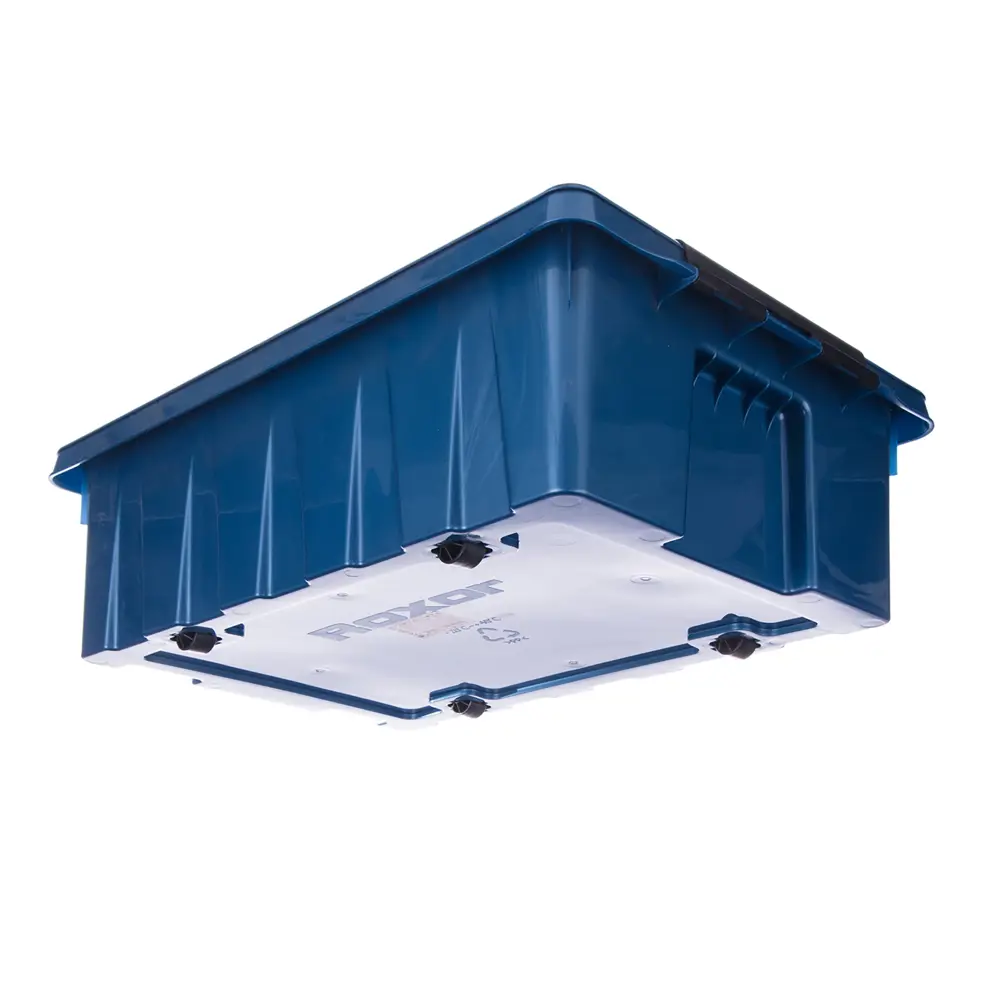 Контейнер Rox Box 60x40x18 см 35 л пластик с крышкой и роликами цвет синий STLM-2204634 - Вид №1