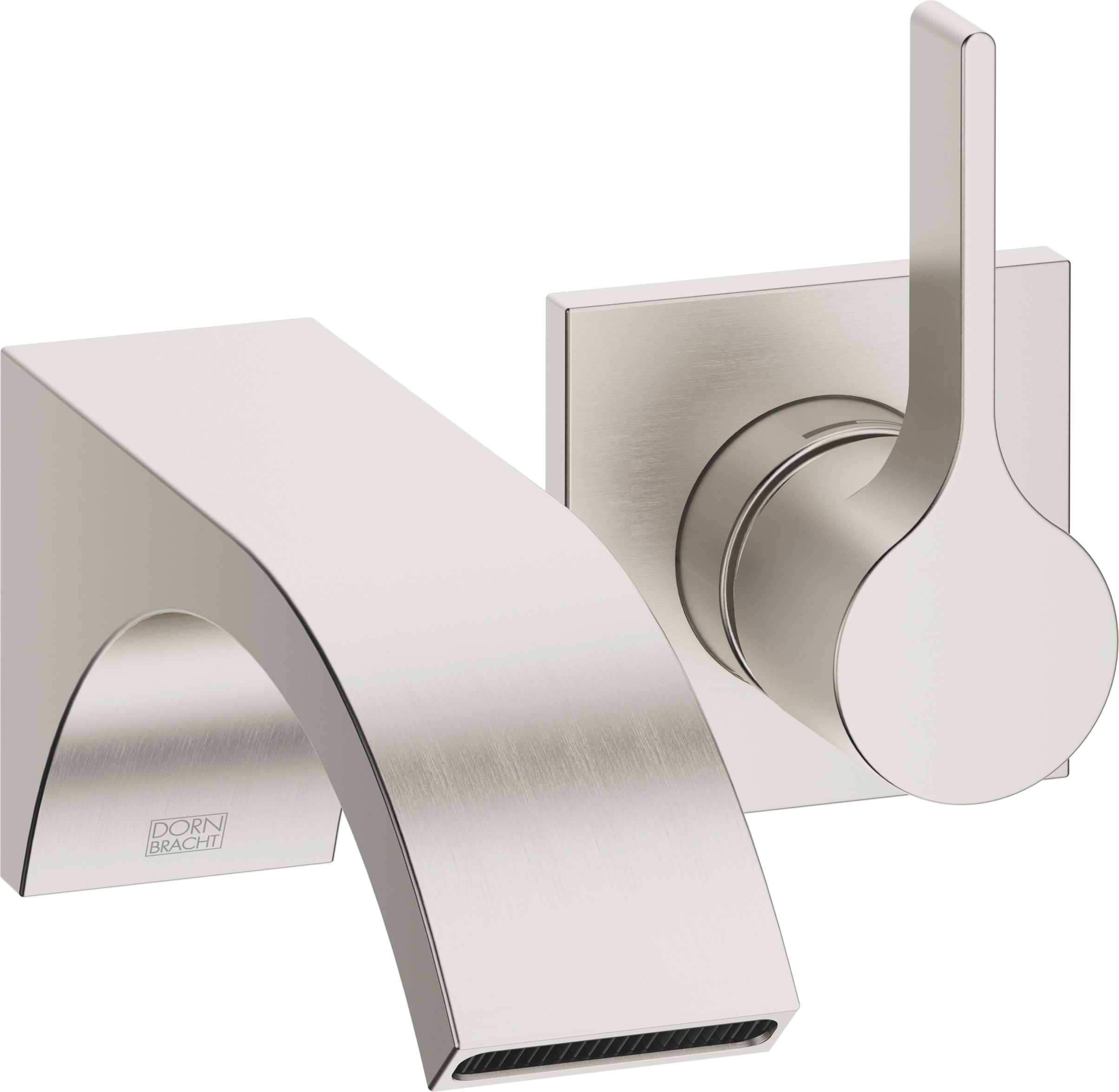 CYO Смеситель для раковины, однорычажный, настенный, без донного клапана - матовая платина