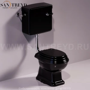 AR812BNERO Бачок для унитаза Черный Simas Arcade Италия