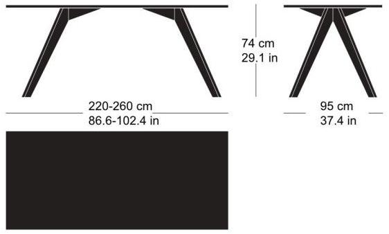 horgenglarus Прямоугольный обеденный стол из массива дерева  T-4201  - Вид №2
