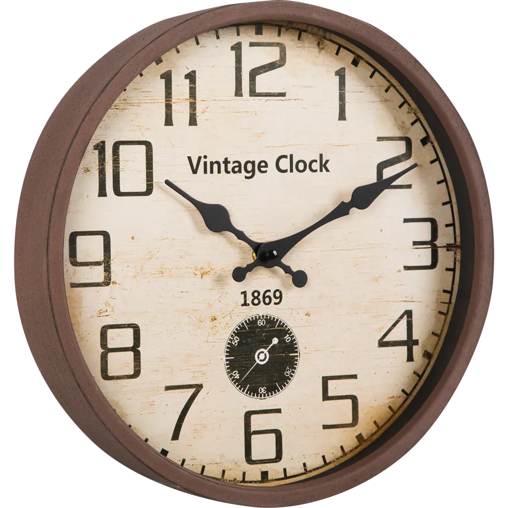 Часы настенные «Vintage Clock», цвет коричневый, 30 см 82674423 STLM-2094139 Atmosphera Retro - Вид №2