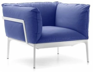 MDF Italia Кресло с обивкой из ткани с подлокотниками Yale