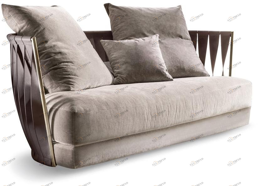 Cantori 2-х местный бархатный диван Twist sun-id-1398691