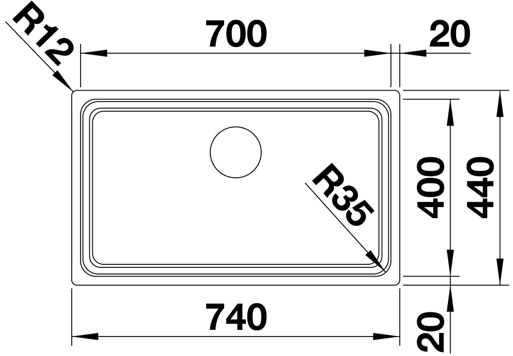 524272 Кухонная мойка Blanco Etagon 700-IF  Blanco Etagon - Вид №7