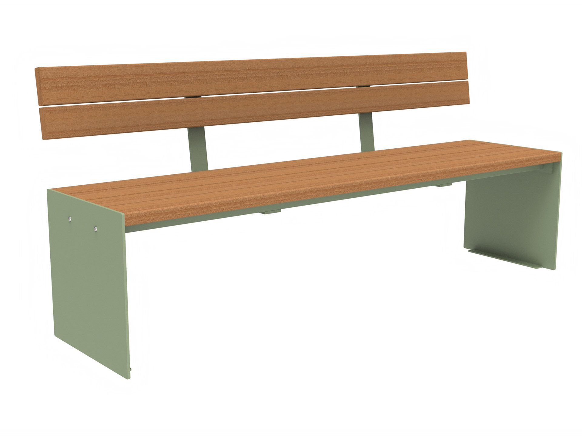 Скамья из окуме со спинкой Lazzari Recto ARCH-00077399 - Вид №9