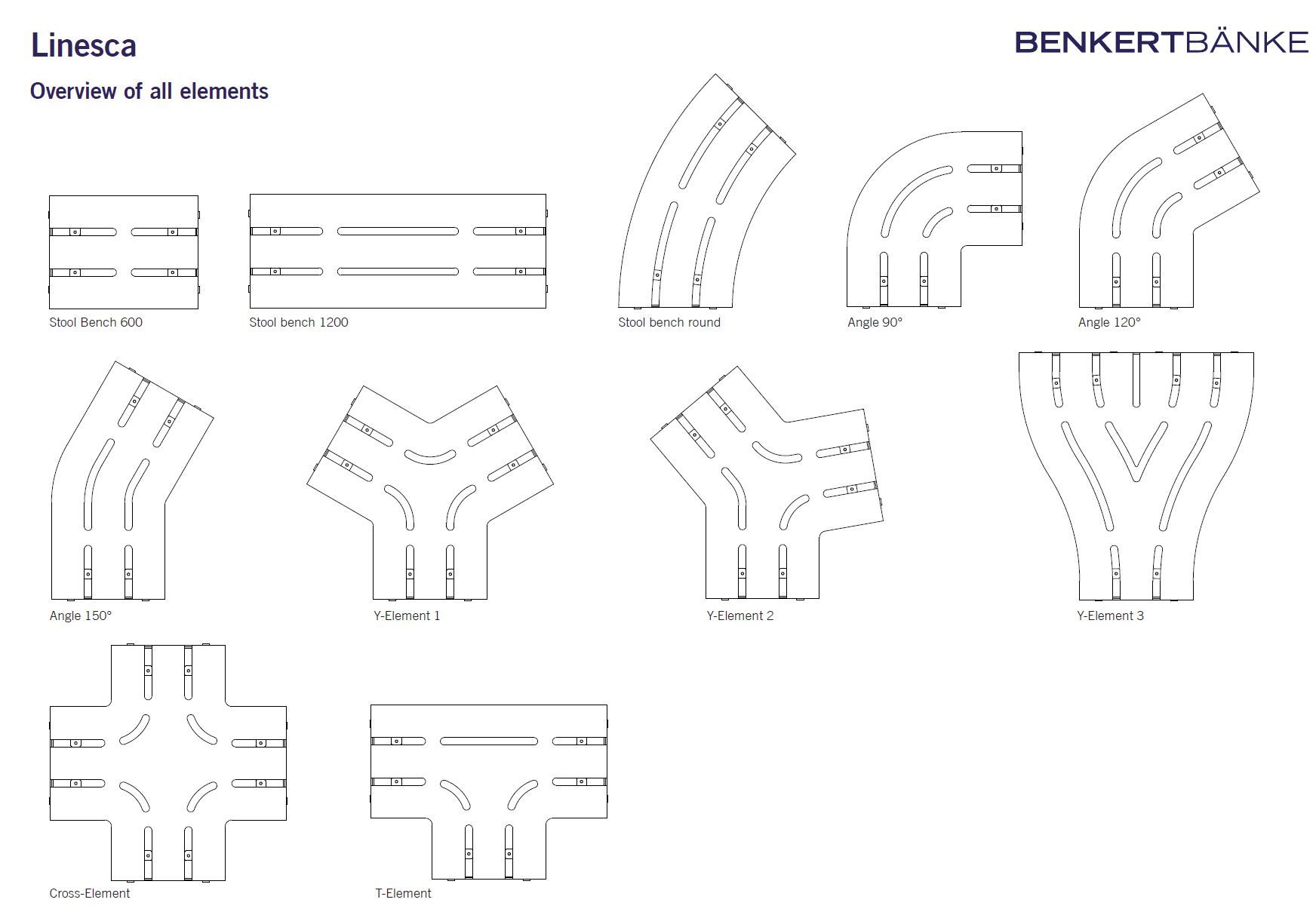 Модульная изогнутая скамья из нержавеющей стали BENKERT BANKE LINESCA ARCH-00096988 - Вид №20