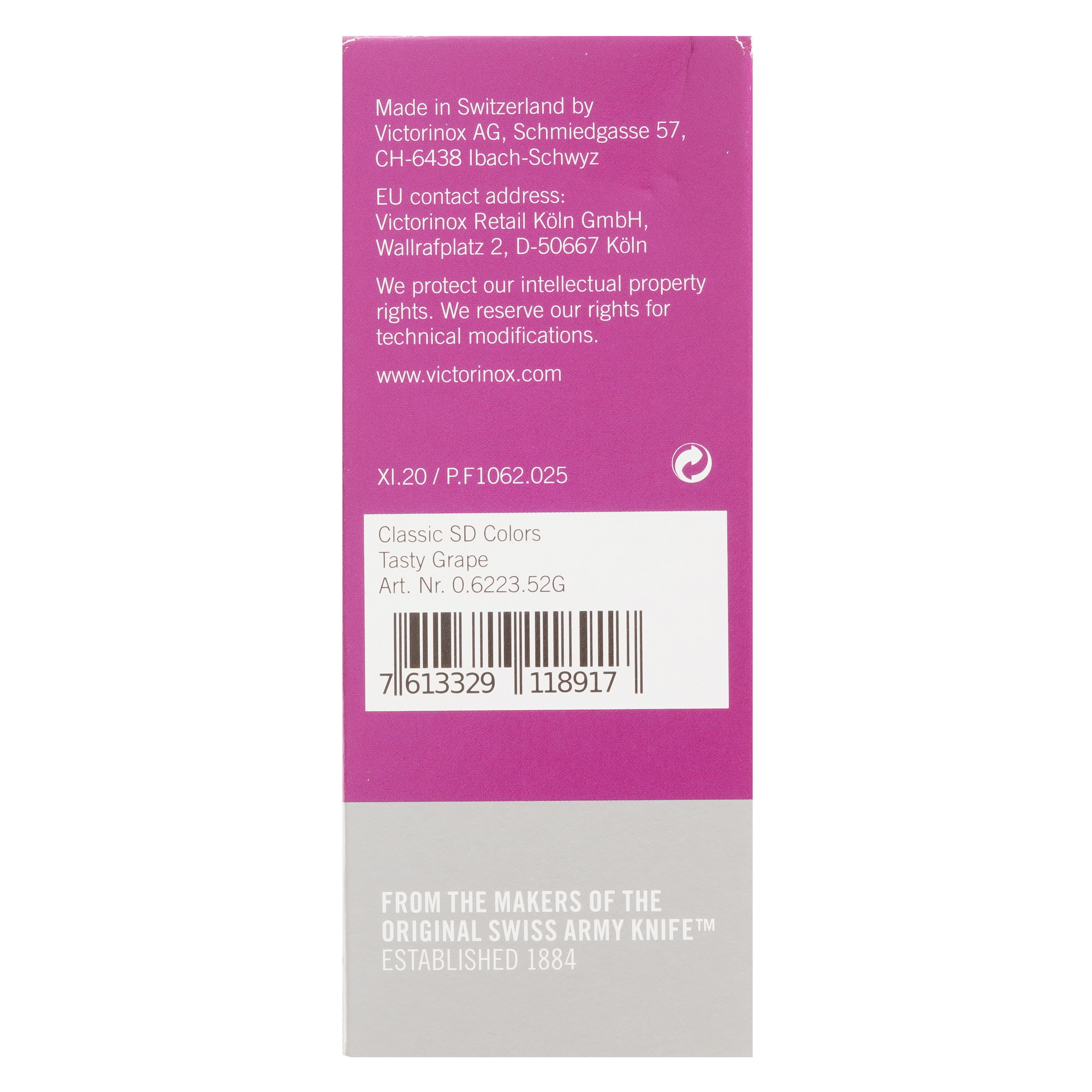 Швейцарский нож Victorinox Classic SD Colors Tasty Grape 9011948 STDN-0130451 - Вид №7