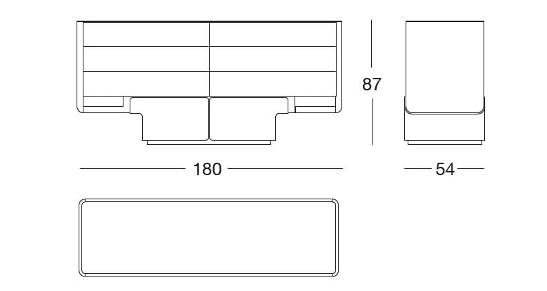 Кожаный комод Longhi Loveluxe 2020-Sartoria collection ARCH-00022949 - Вид №6