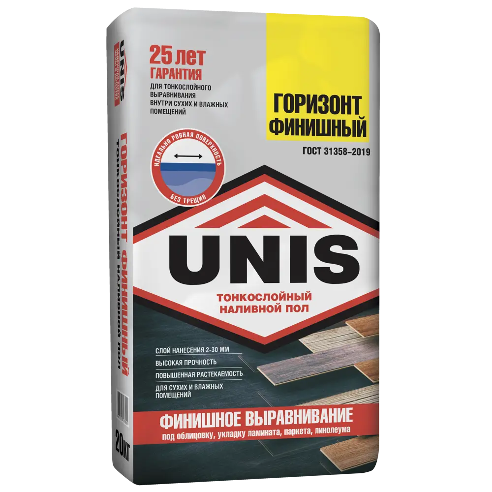 Финишный наливной пол Unis Горизонт 20 кг 82115137 STLM-2132952 