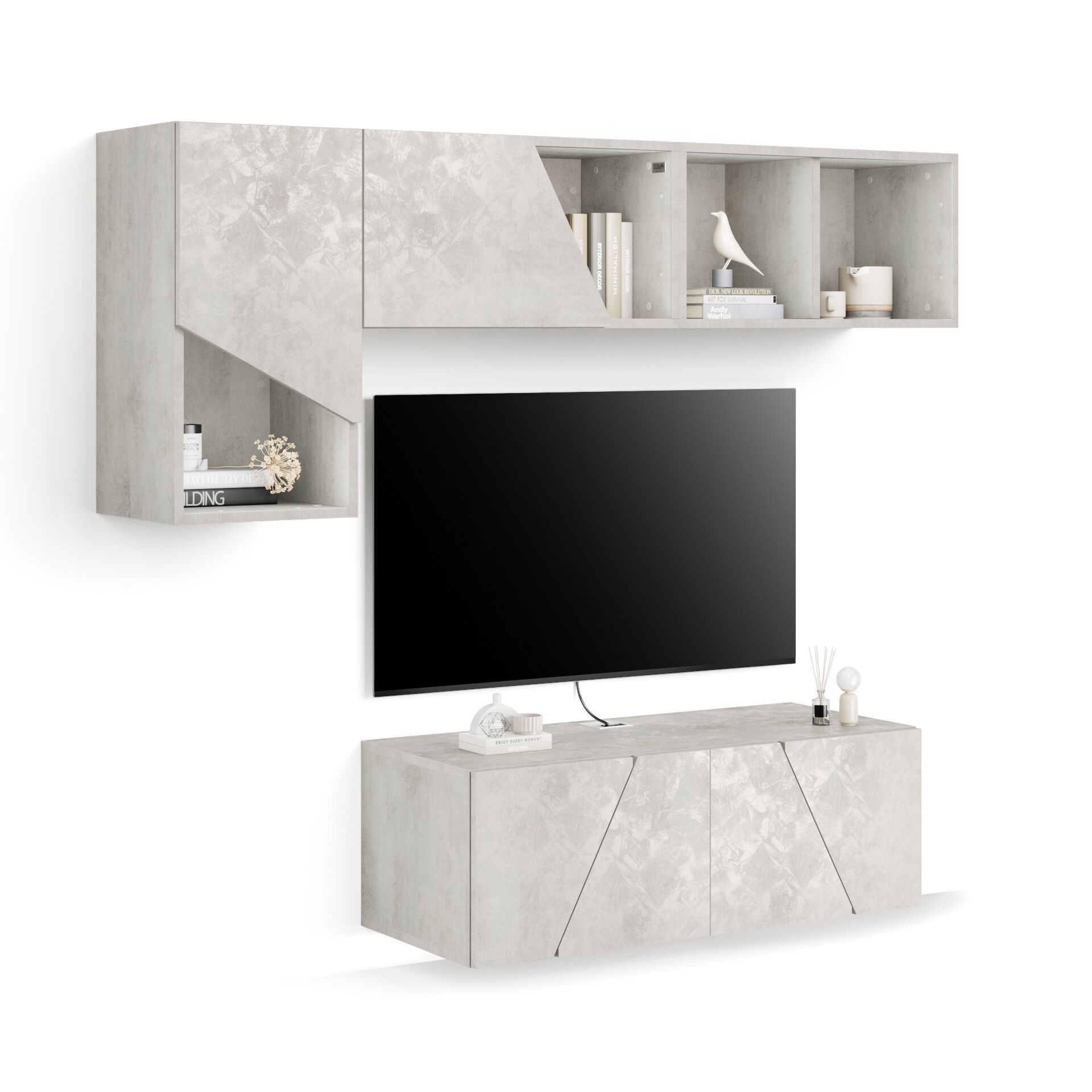 Модульная стена установила оборудованную стену в меламинированном Mobili Fiver EMMA ARCH-00091039 - Вид №84