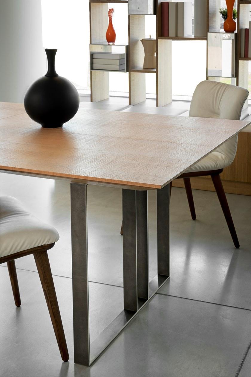 Maiullari Раскладной прямоугольный обеденный стол из стали и дерева sun-id-1454001 - Вид №14