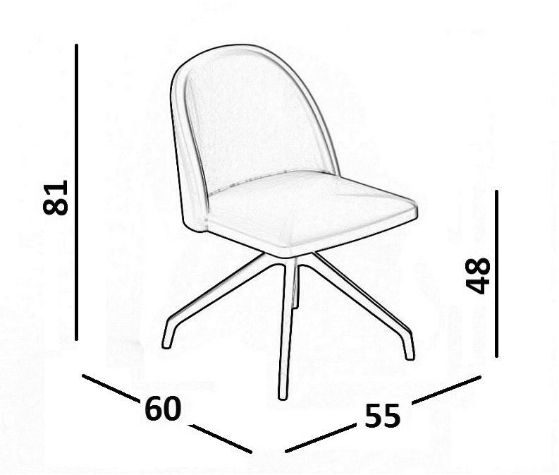 Luxy Вращающийся стул на козелке из ткани Bloom 4blfn14, 4blfb16 - Вид №9