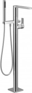 25863965-00 Смеситель для ванны однорычажный с вертикальной трубой для свободностоящего монтажа с комплектом с душевым шлангом - хром Villeroy & Boch JUST DornBracht
