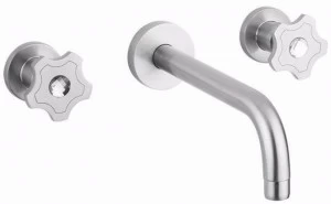 Rubinetteria Giulini Смеситель для умывальника настенный на 3 отверстия без сливного крана Giò crystal - giò F3623/s