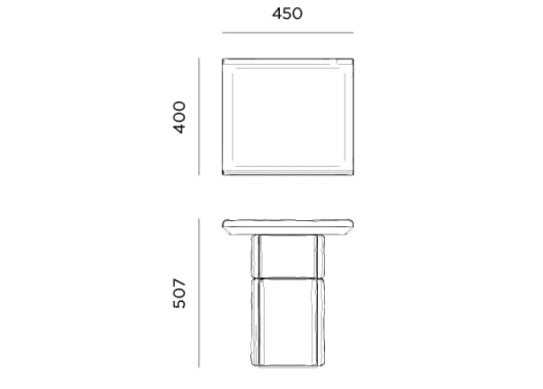 Квадратный сервировочный столик в Cimento® Riva ARCH-00103798 - Вид №10