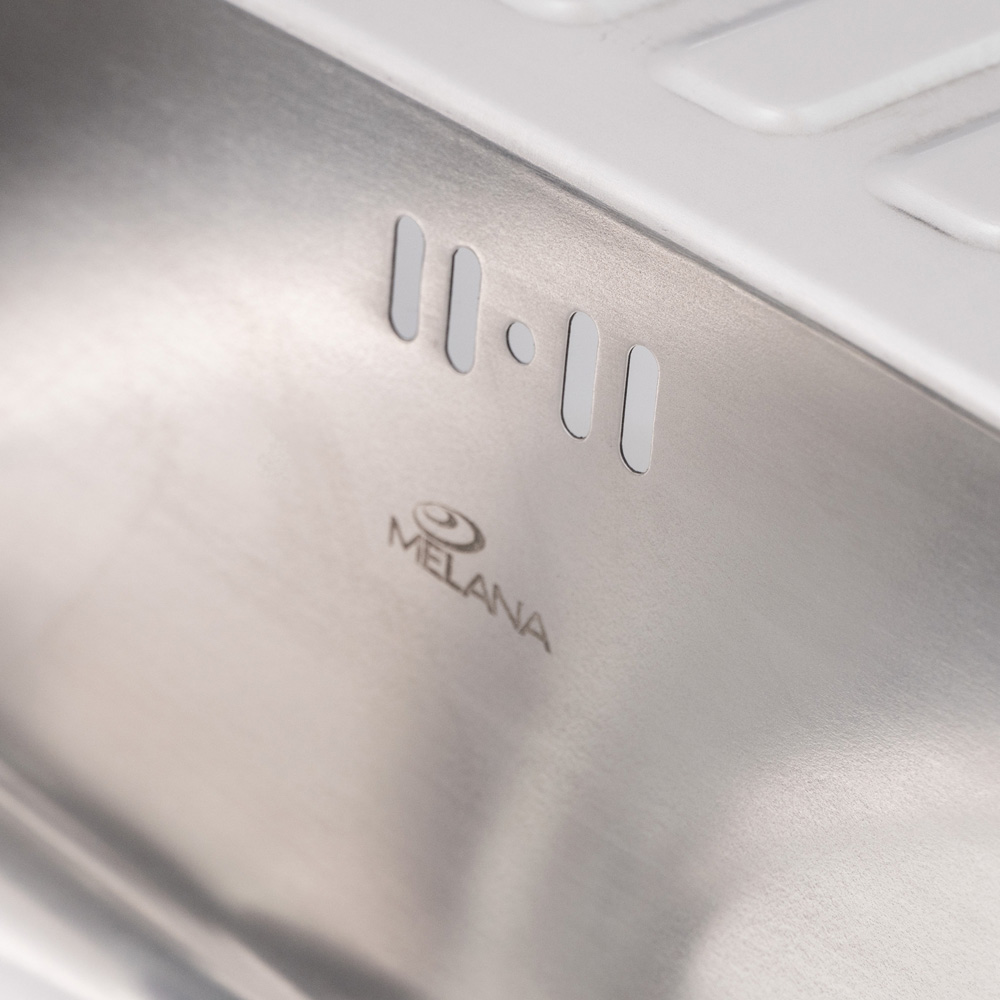 Мойка 6049 U MELANA 0,8/180 ИУ врезная овальная без сифона (215 ti *10) 215 ti (*10) - Вид №3