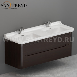 925446 База для раковины подвесная 100см с четырьмя ящиками из лакированного дерева, цвет Белая глазурь Kerasan Waldorf Италия