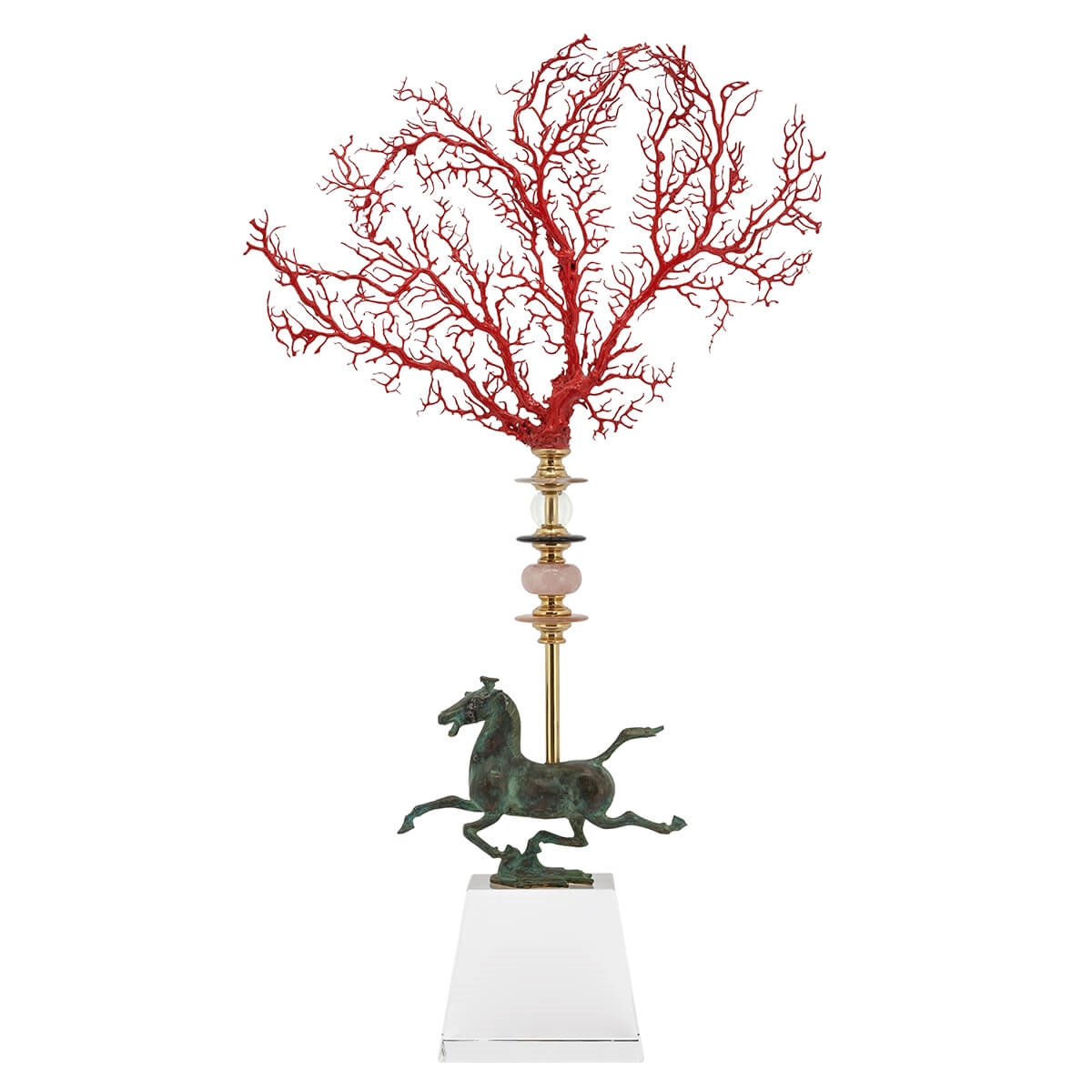 600695-10 ABHIKA OBELISQUE CORAL HORSE WHITE  - Вид №3