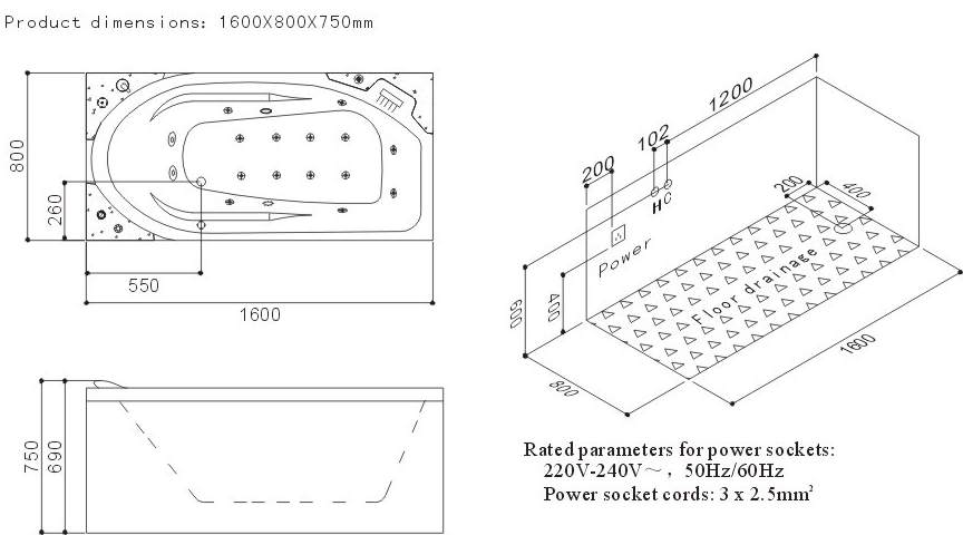 W0801 Ванна SSWW W - Вид №2