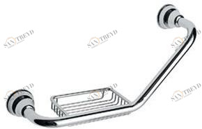 INDA® Поручень металлический фиксированный угол с мыльницей Raffaella A32920