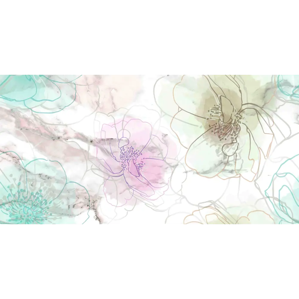 AXIMA Тенерифе - настенная плитка с цветочным принтом 30х60 см 89231675 STLM-0945134