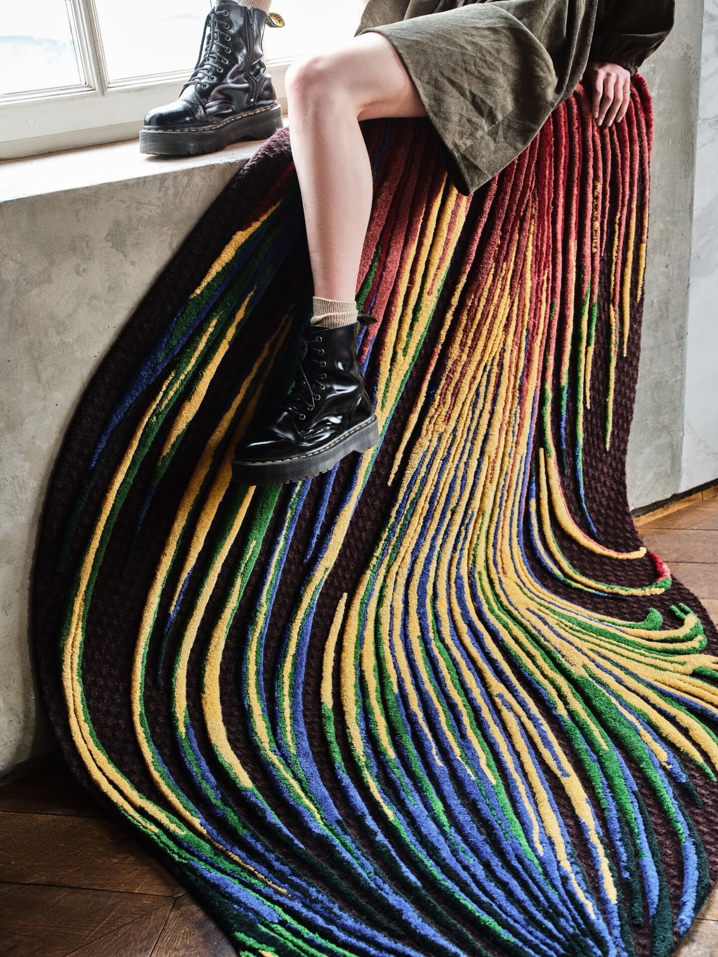 Изогнутый ковер ручной работы Tapis Rouge электрический ARCH-00091820 - Вид №4