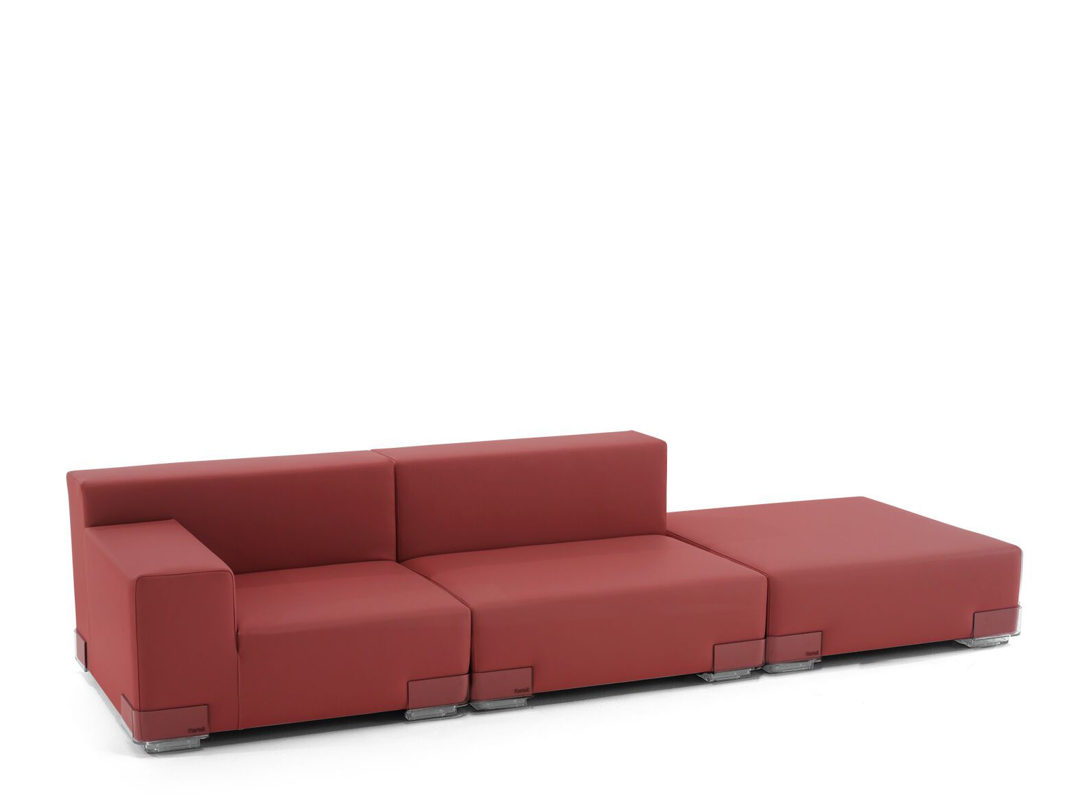 3-местный модульный съемный диван из искусственной кожи Kartell Plastics ARCH-00061055 - Вид №15